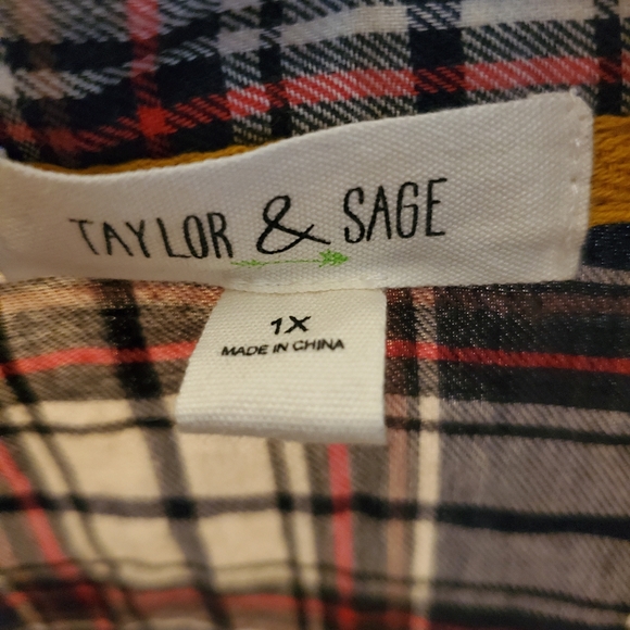 Taylor&Sage 1X Flannel Shirt - Picture 7 of 11